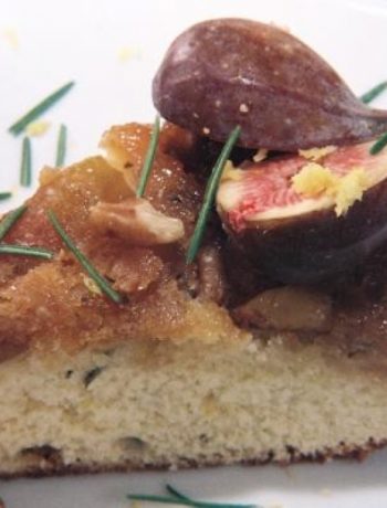 Fresh Fig, Walnut, Rosemary Upside Down Cake And A Crisp Citrusy Chardonnay