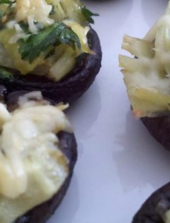 Cheesy Artichoke Stuffed Mushrooms