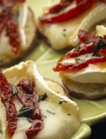 Baby Brie-Topped Potato Slices