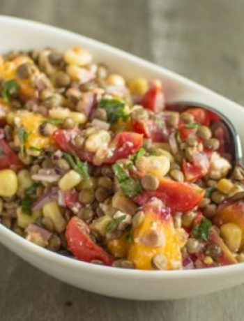 Lentil Salad with Sautéed Beans