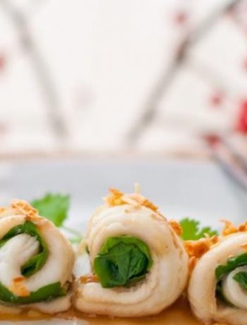 Steamed Plaice & Spinach Rolls
